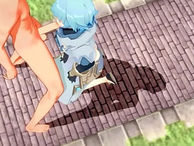 原神耽美-公子x重云激烈性爱-伪娘变装日本亚洲动漫游戏色情男同 hot gay teen porn