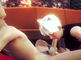 伪娘男同 - 艾伦手交和口交 - 伪娘伪男异装者动漫漫画日本亚洲游戏色情同性恋 gay massage porn asian