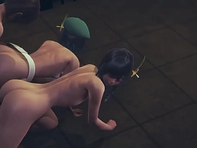 原神耽美-温迪双头龙3P-伪娘跨性别日本动漫游戏同性色情 freeze japan joyful porn