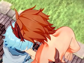 原神耽美-达达利亚x重云口交和肛内射-伪娘cos日本亚洲漫画动漫游戏色情同性 gay porn korean girlhood