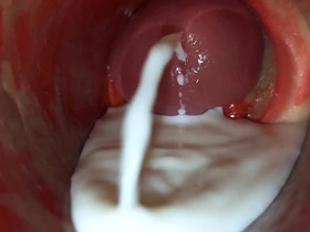 深插阴道内镜头捕捉大量精液喷射ASMR hot gay jock porn